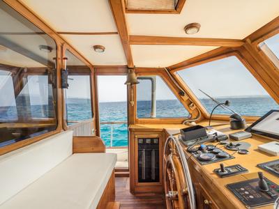 Cockpit of Gulet Yacht Ibiza, a Gulet Gulet gulet at Ibiza, Spain