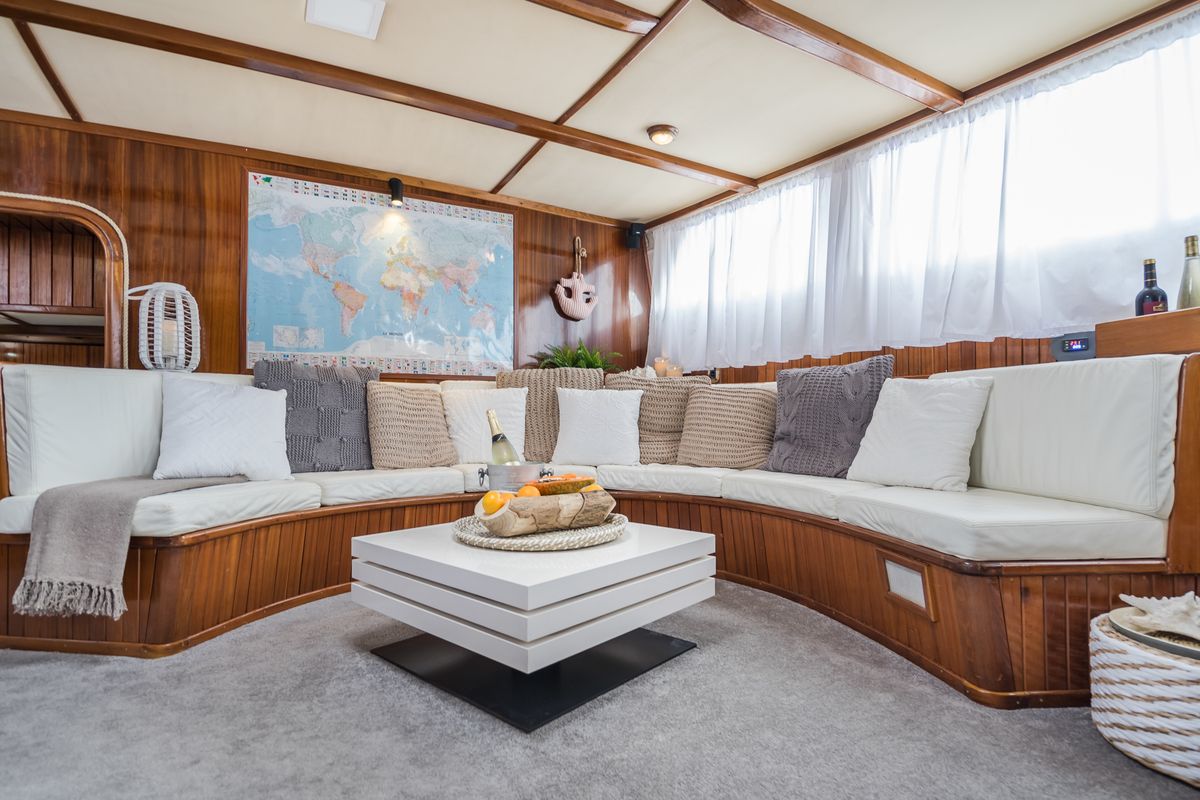 Salon of Gulet Yacht Ibiza, a Gulet Gulet gulet at Ibiza, Spain