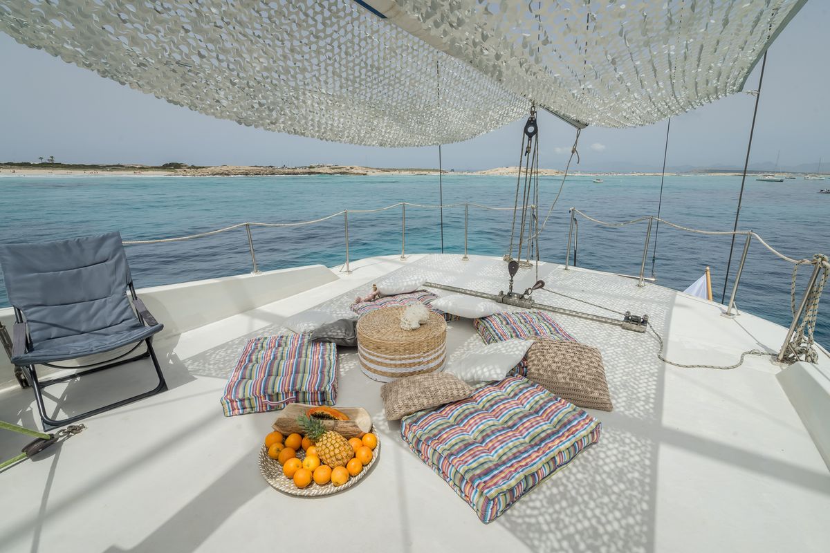 Deck of Gulet Yacht Ibiza, a Gulet Gulet gulet at Ibiza, Spain