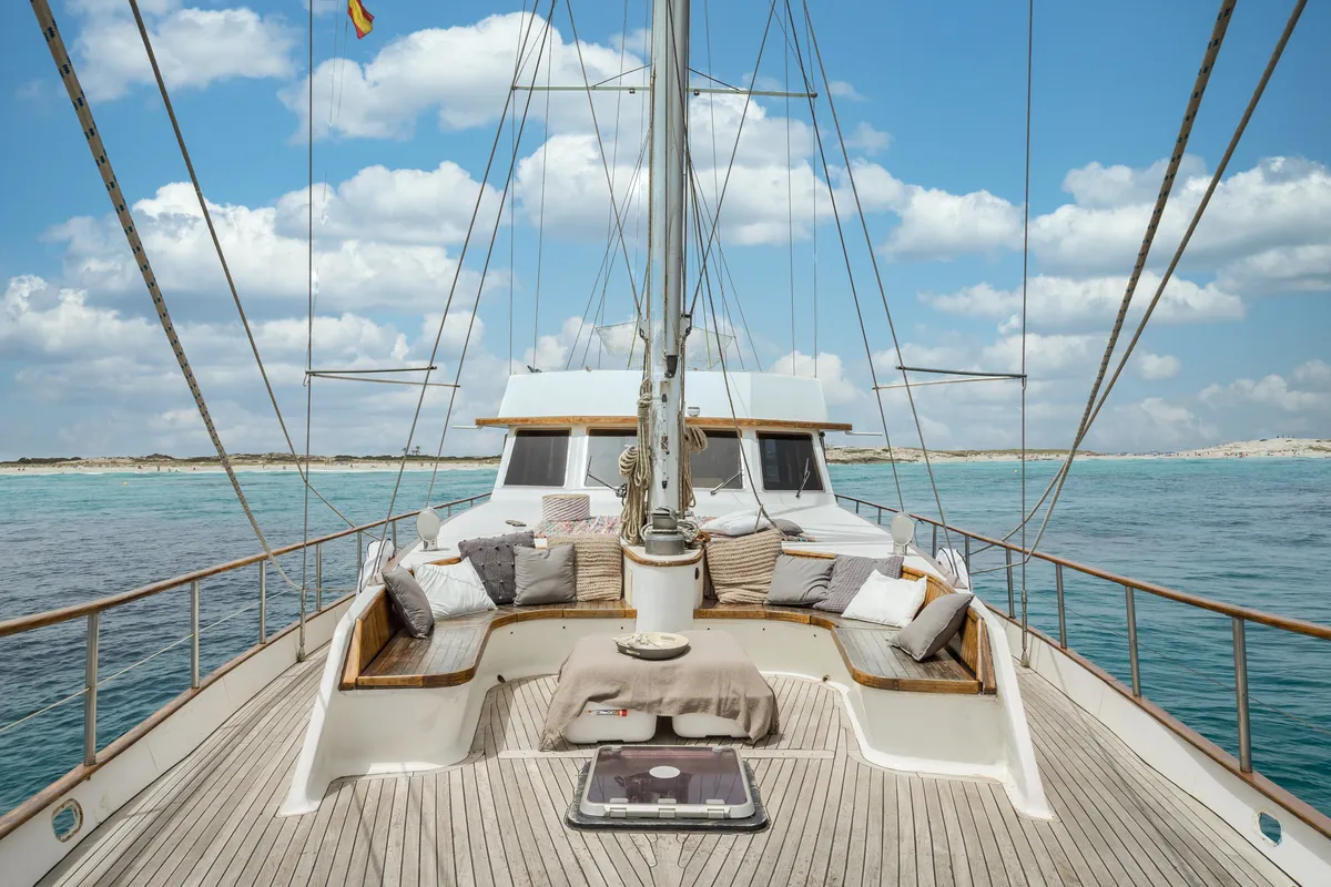 Deck of Gulet Yacht Ibiza, a Gulet Gulet gulet at Ibiza, Spain