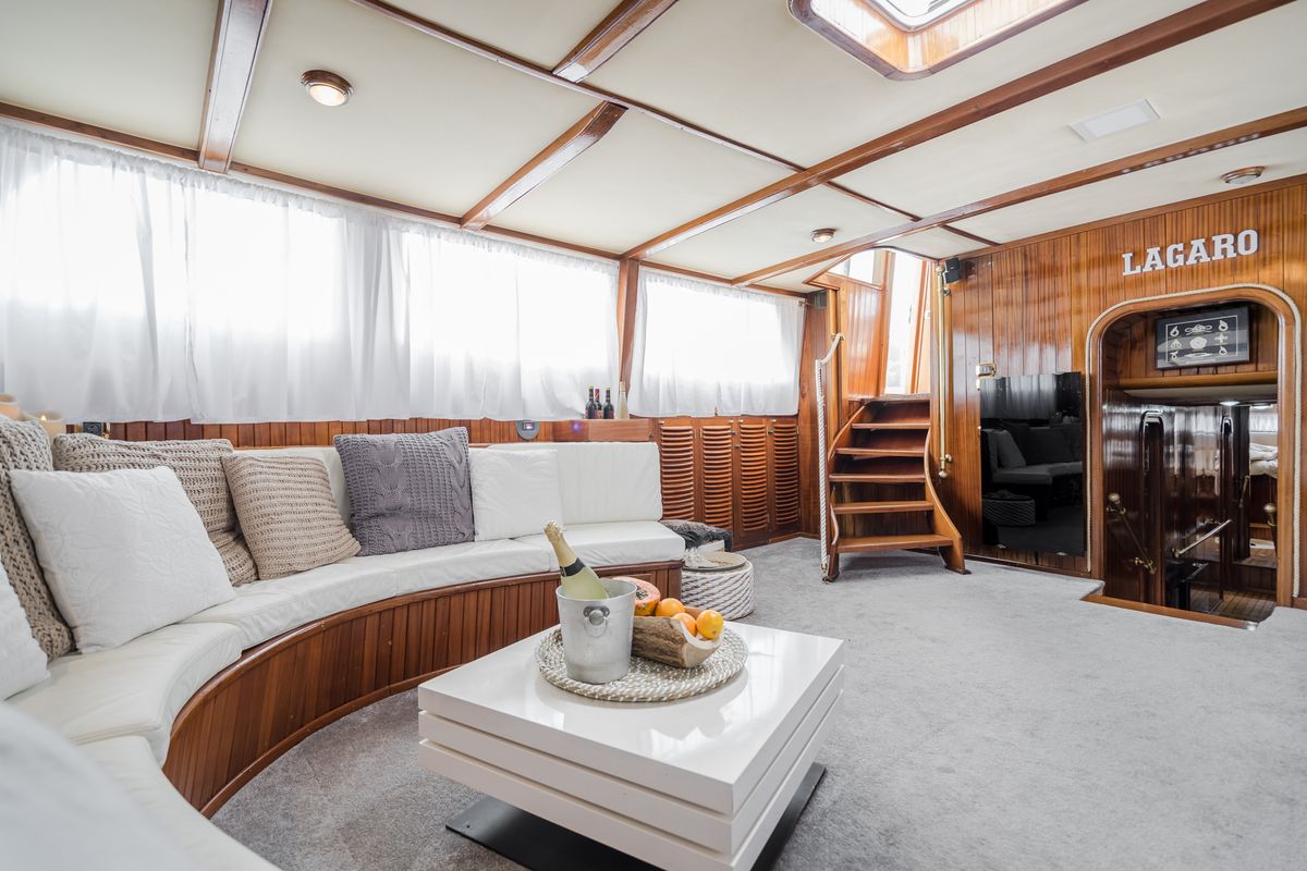 Salon of Gulet Yacht Ibiza, a Gulet Gulet gulet at Ibiza, Spain