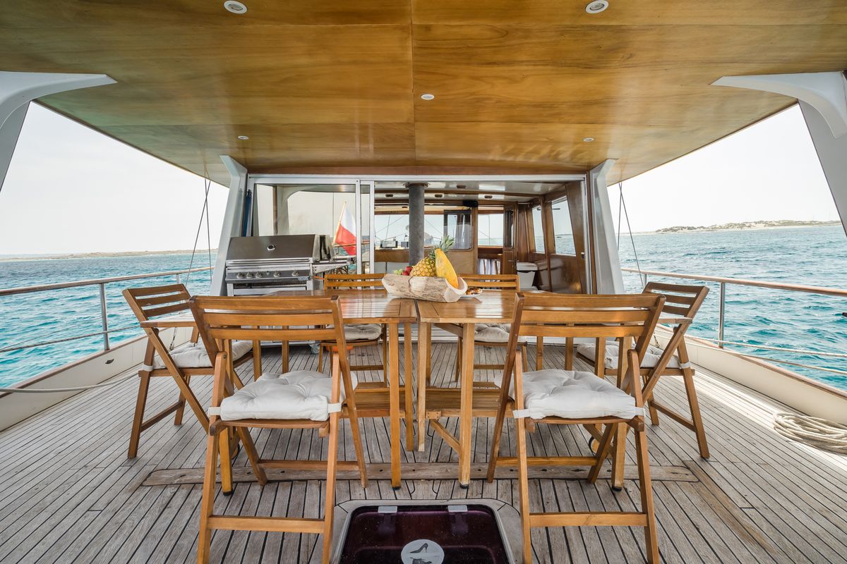 Deck of Gulet Yacht Ibiza, a Gulet Gulet gulet at Ibiza, Spain