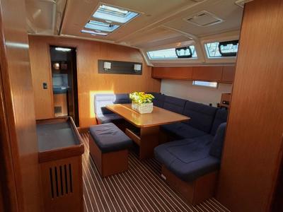 Salon of Veronica II, a Bavaria Cruiser 46 sailboat at Athens, Greece