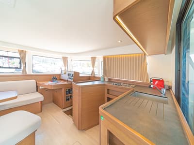 Galley of Four Seasons, a Lagoon 42 catamaran at Kontokali, Greece