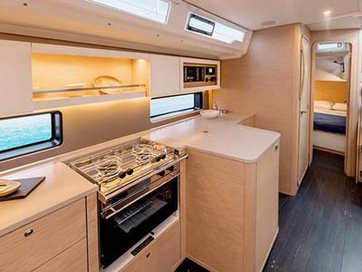 Galley of Faidra, a Dufour 44 sailboat at Lavreotiki Municipal Unit, Greece
