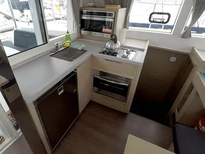 Galley of Duplo II, a Lagoon 40 catamaran at Grad Šibenik, Croatia