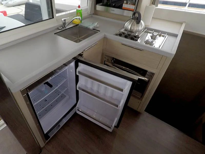 Galley of Duplo II, a Lagoon 40 catamaran at Grad Šibenik, Croatia