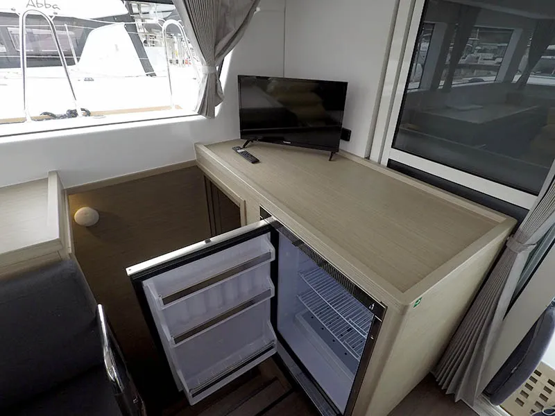 Salon of Duplo II, a Lagoon 40 catamaran at Grad Šibenik, Croatia