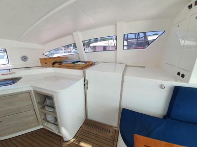 Galley of Fortunate Sun, a Island Spirit Yachts Island Spirit 410 catamaran at Mai Khao, Thailand