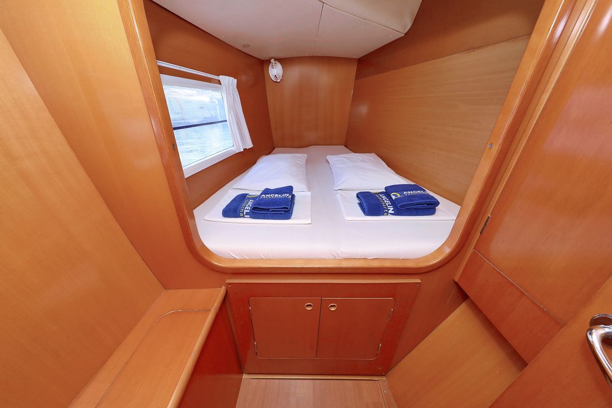 Cabin on Love Song, a Lagoon 380 S2 catamaran at Grad Biograd na Moru, Croatia