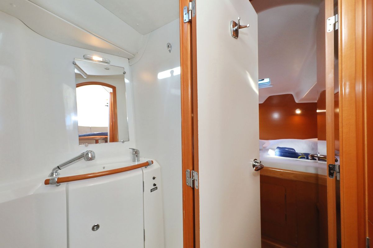 Head on Love Song, a Lagoon 380 S2 catamaran at Grad Biograd na Moru, Croatia