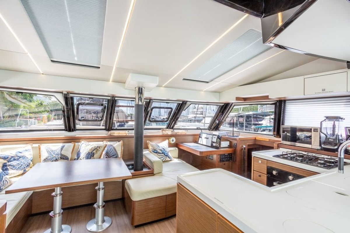 Galley of Cadenza, a Nautitech Rochefort Nautitech 46 Fly catamaran at Road Town, British Virgin Islands