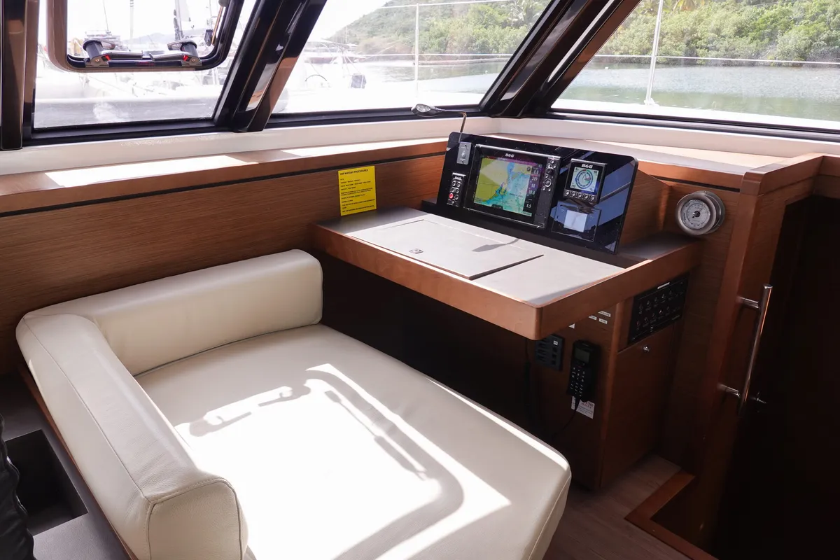 Cabin on Cadenza, a Nautitech Rochefort Nautitech 46 Fly catamaran at Road Town, British Virgin Islands