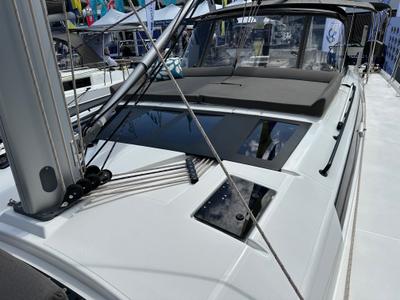 Deck of Dream Big, a Dufour 530 sailboat at Road Town, British Virgin Islands