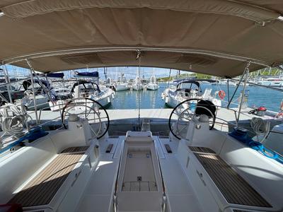 Deck of Magic Dreams, a Jeanneau Sun Odyssey 509 sailboat at Općina Sukošan, Croatia