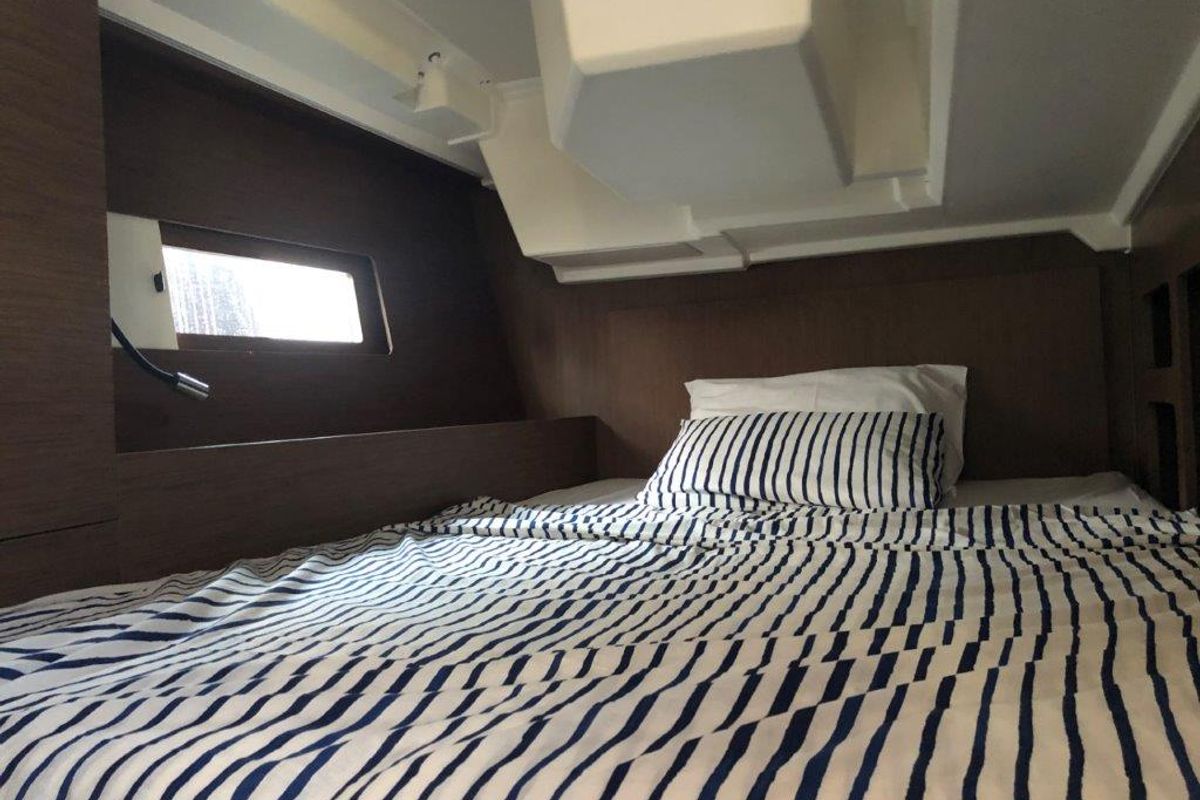 Cabin on Princess Mia, a Beneteau Oceanis 46.1 sailboat at Split, Croatia