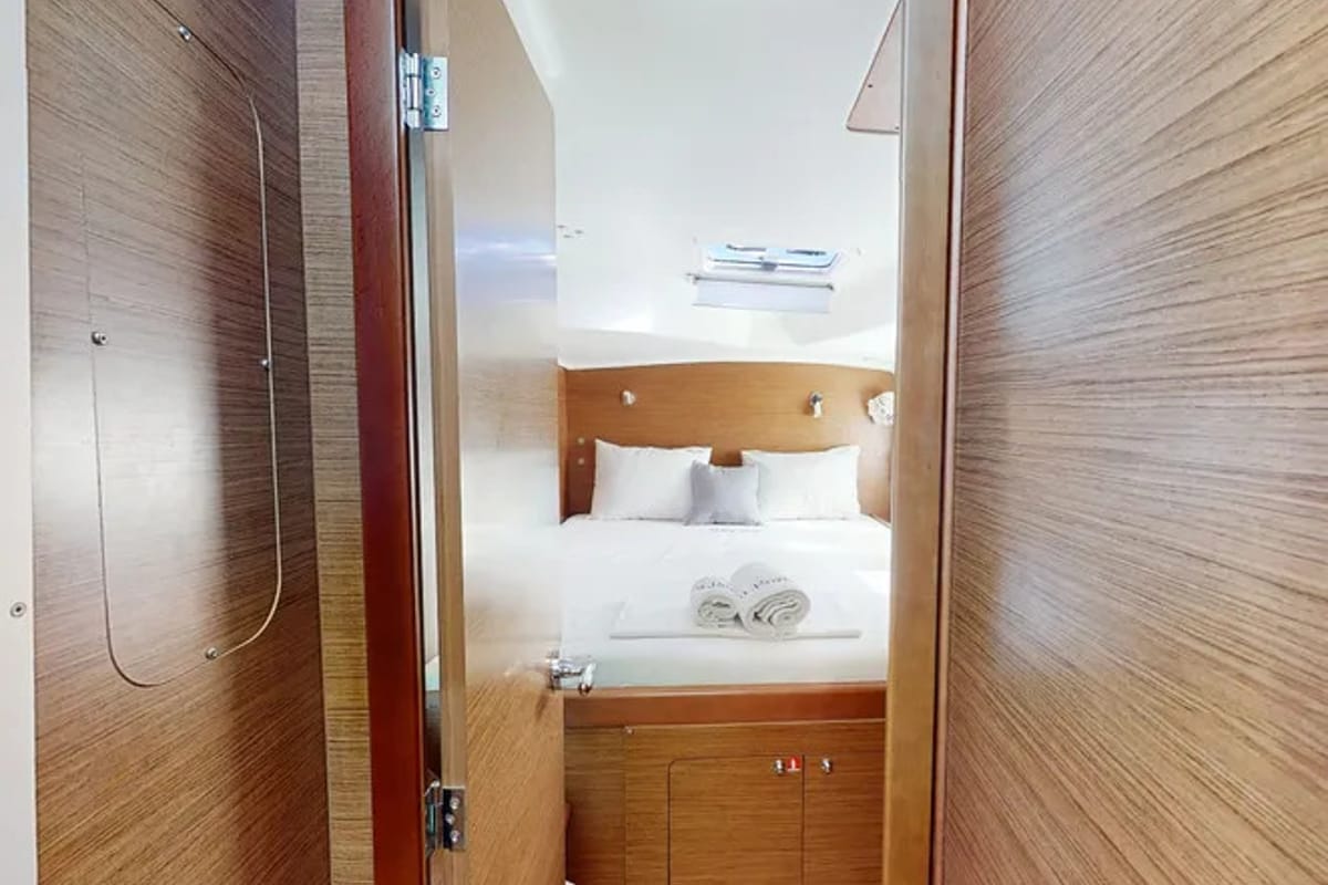 Cabin on Why Knot, a Lagoon 380 S2 catamaran at Municipal Unit of Ellomenos, Greece