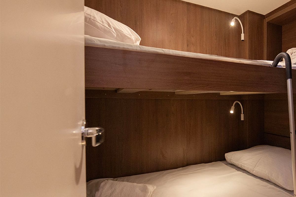 Cabin on Neda, a Bali 4.6 catamaran at Tourlos, Greece