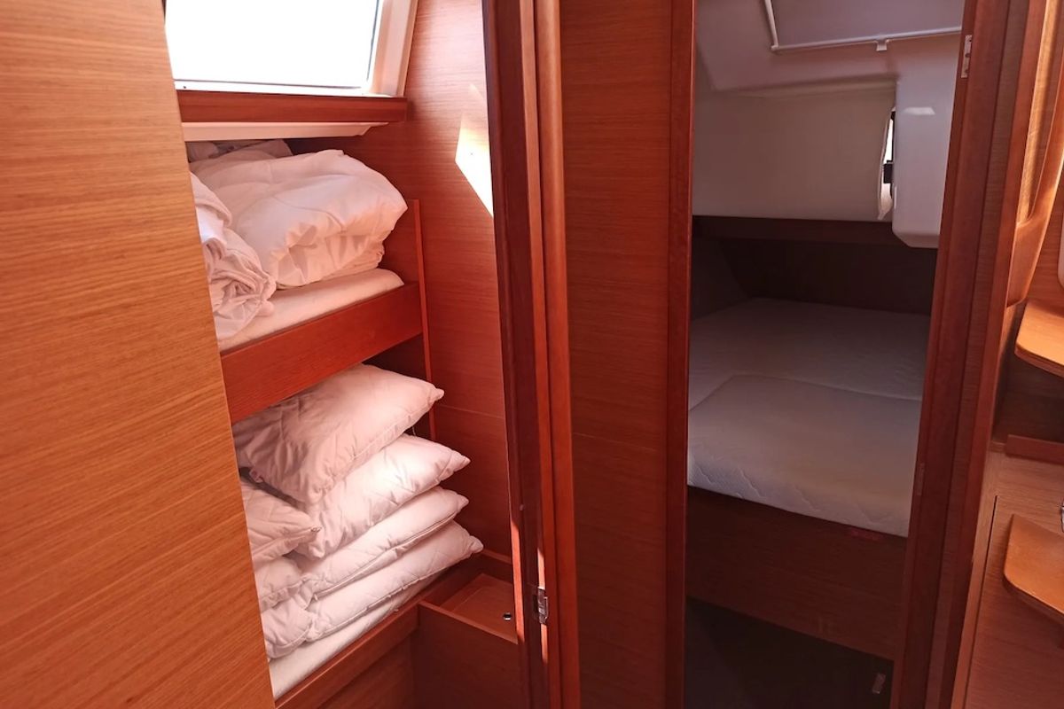 Cabin on Barrique I, a Dufour 460 GL sailboat at Seget Donji, Croatia