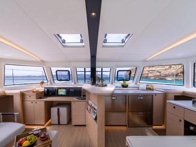 Cockpit of Double Memory, a Nautitech 44 Open catamaran at Primošten, Croatia