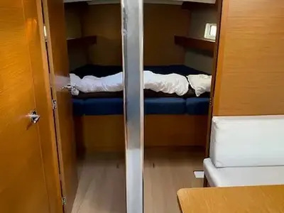 Cabin on Goji Berry, a Jeanneau Sun Odyssey 440 sailboat at Parikia, Greece
