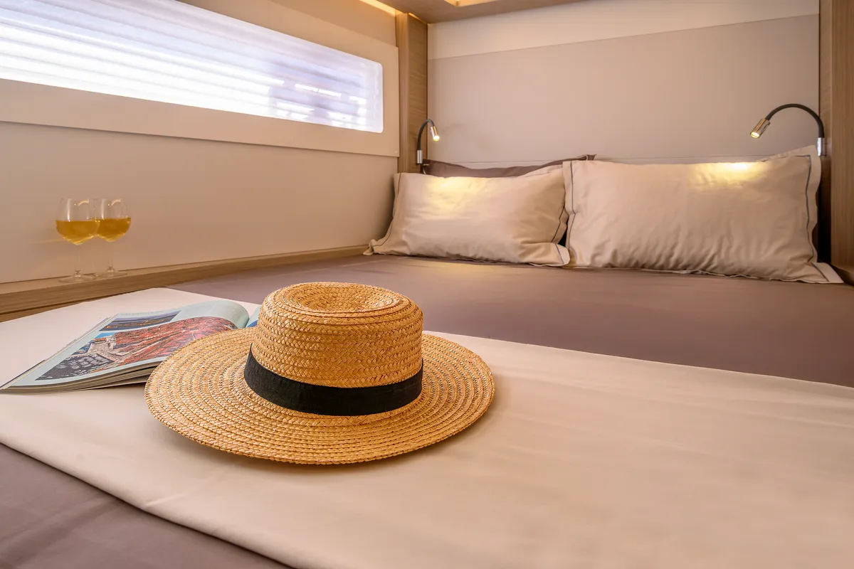 Cabin on Galathea, a Lagoon 46 catamaran at Grad Trogir, Croatia