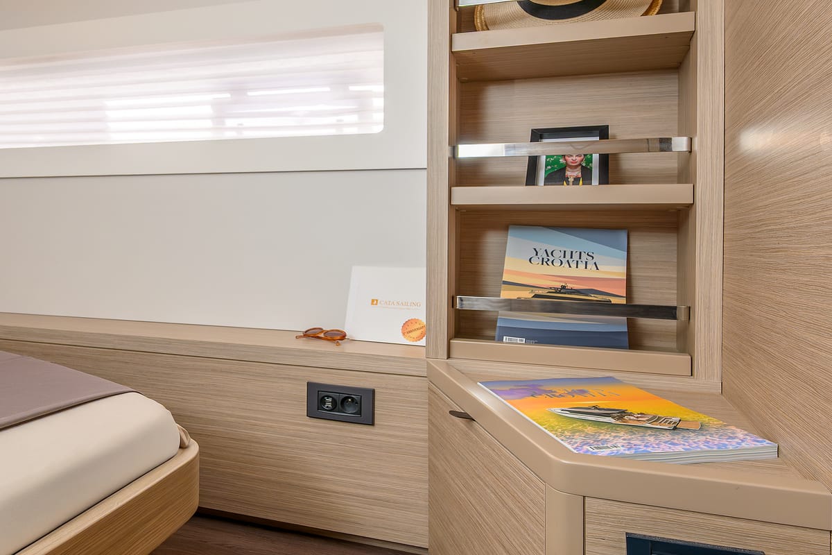 Cabin on Galathea, a Lagoon 46 catamaran at Grad Trogir, Croatia