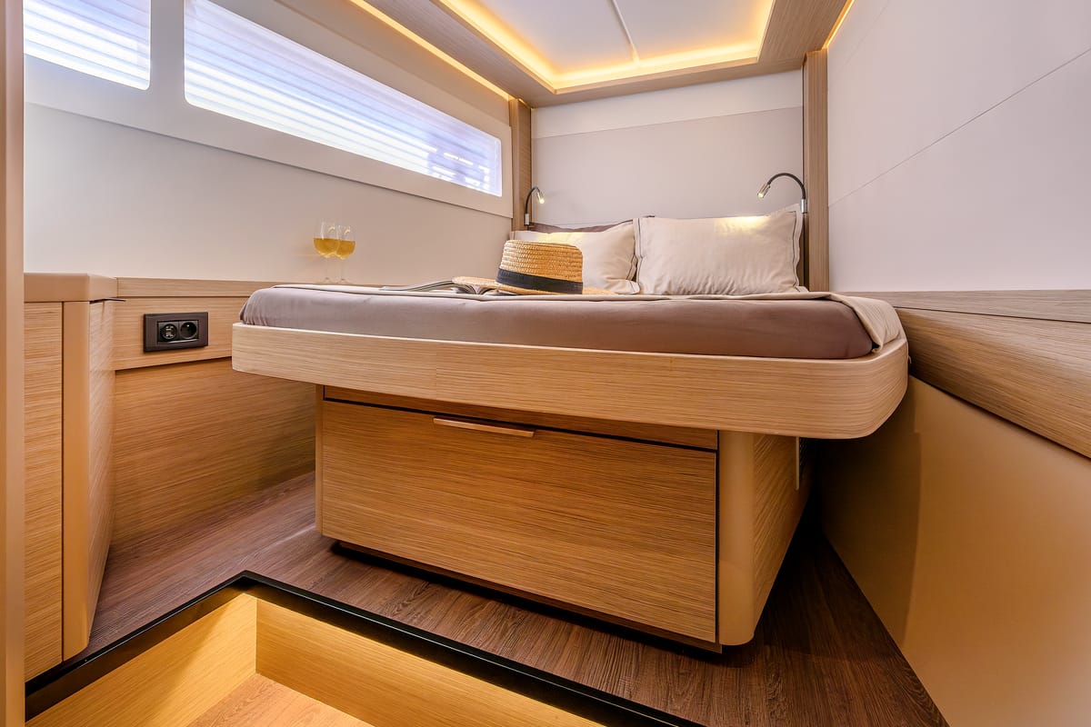 Cabin on Galathea, a Lagoon 46 catamaran at Grad Trogir, Croatia