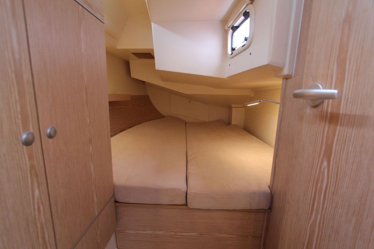 Cabin on Kami, a Hanse Yachts Hanse 345 sailboat at Roses, Spain