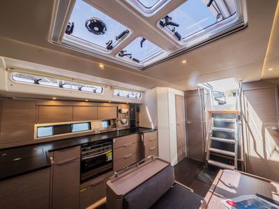 Galley of Wanderlust, a Hanse Yachts Hanse 460 sailboat at Grad Kaštela, Croatia