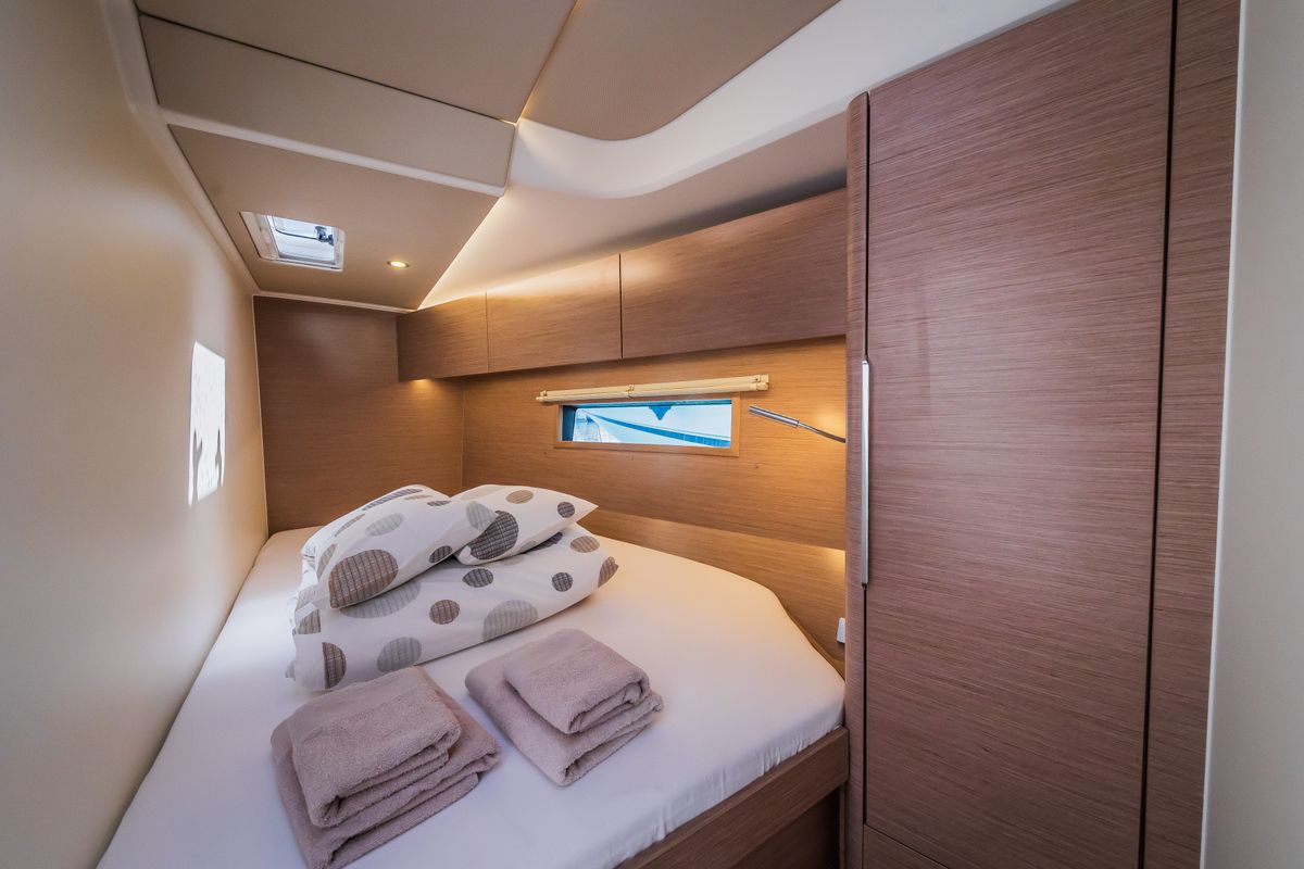 Cabin on Wanderlust, a Hanse Yachts Hanse 460 sailboat at Grad Kaštela, Croatia