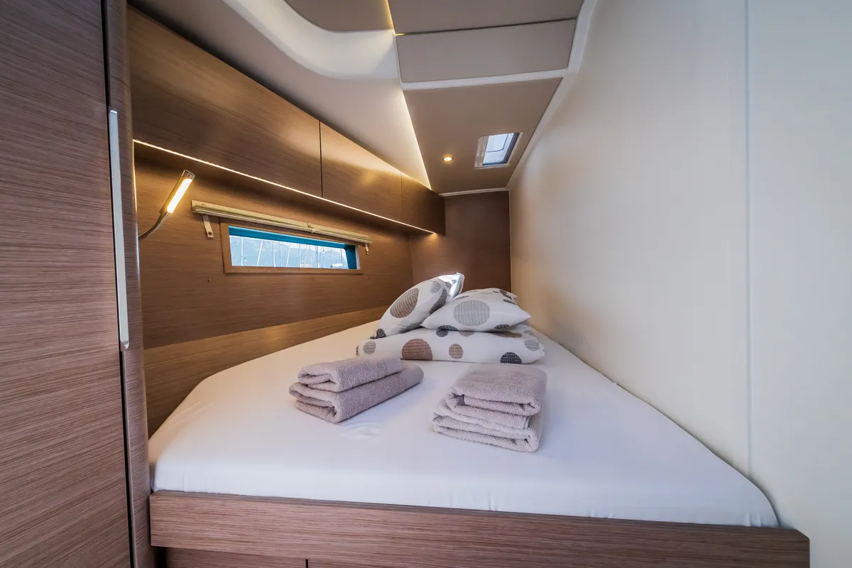 Cabin on Wanderlust, a Hanse Yachts Hanse 460 sailboat at Grad Kaštela, Croatia