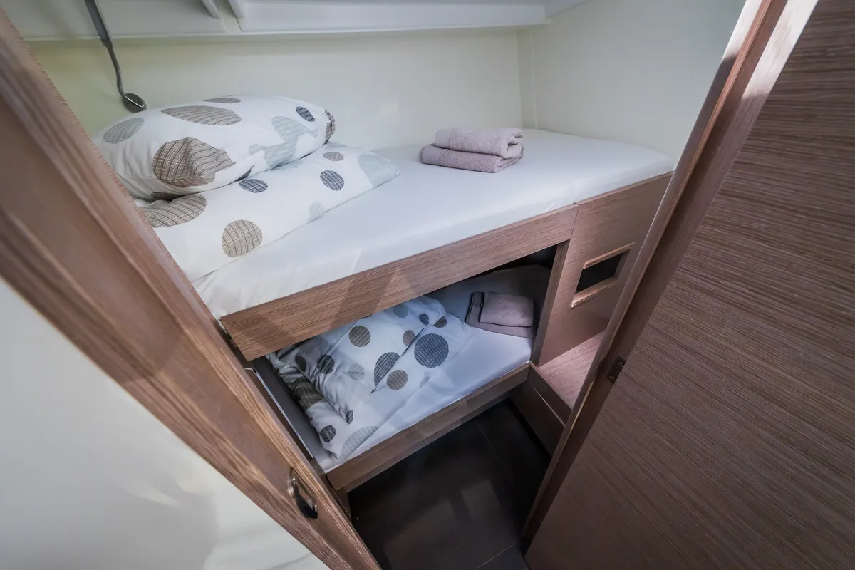 Cabin on Wanderlust, a Hanse Yachts Hanse 460 sailboat at Grad Kaštela, Croatia