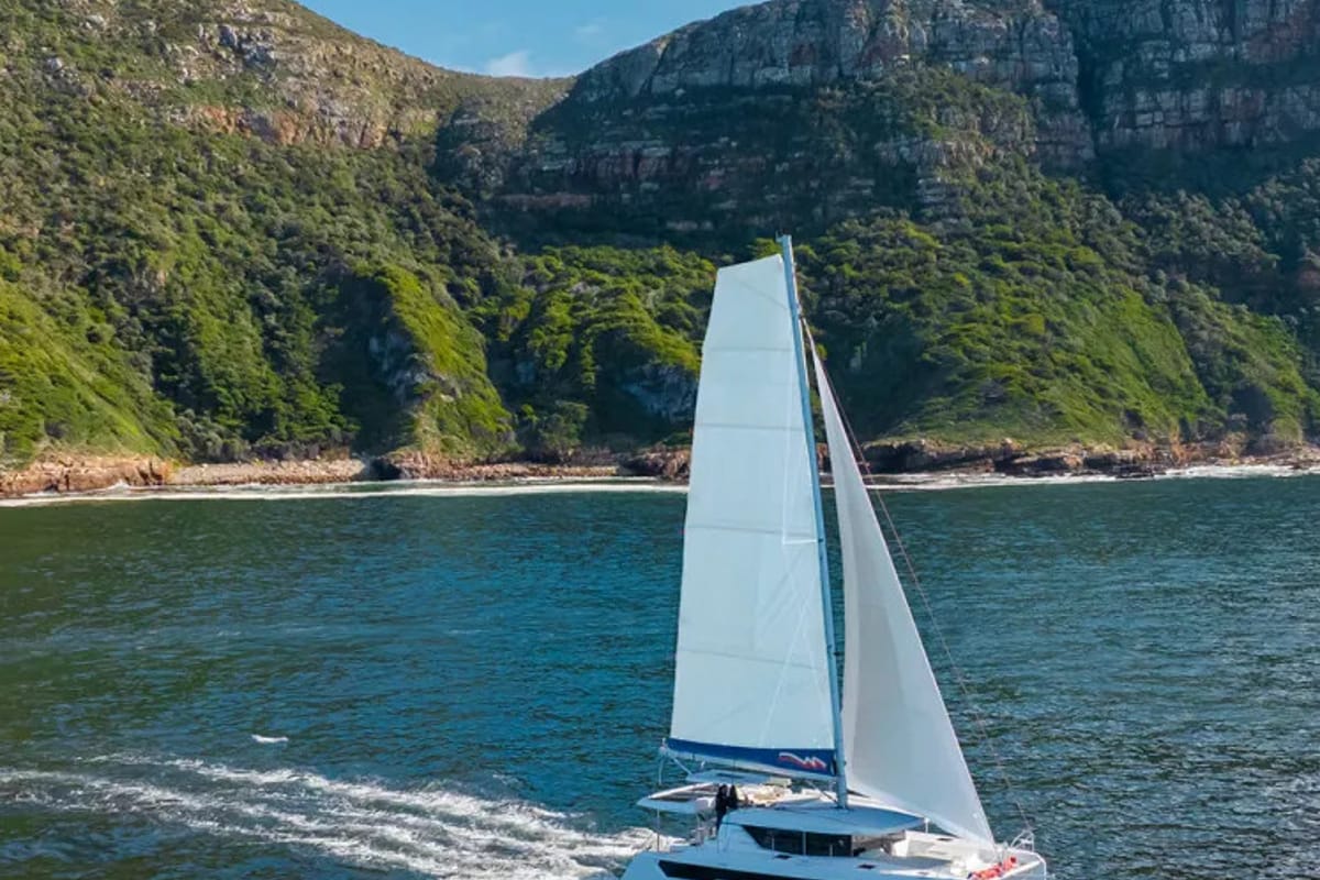 Exterior view of Moorings 4600 Exclusive, a Leopard 46 catamaran at Marigot, France