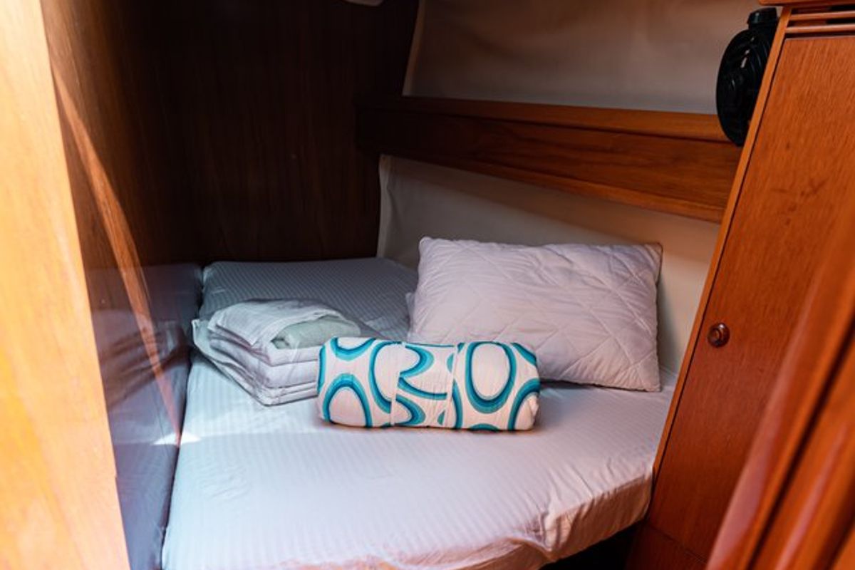 Cabin on Evita, a Jeanneau Sun Odyssey 49 DS sailboat at Municipal Unit of Lefkada, Greece