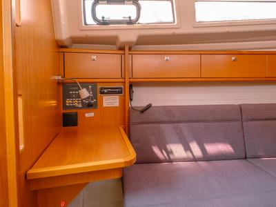 Salon of Classic, a Bavaria 33 Cruiser sailboat at Fethiye, Turkey