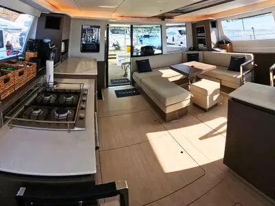 Galley of Sonea, a Leopard 50 catamaran at Općina Sukošan, Croatia