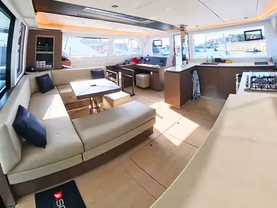 Salon of Sonea, a Leopard 50 catamaran at Općina Sukošan, Croatia
