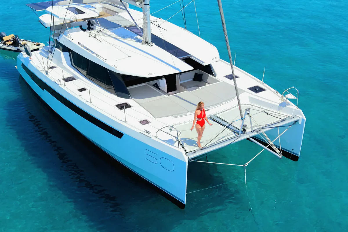 Sonea, a Leopard 50 catamaran at Općina Sukošan, Croatia