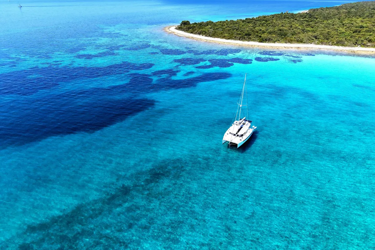 Sonea, a Leopard 50 catamaran at Općina Sukošan, Croatia