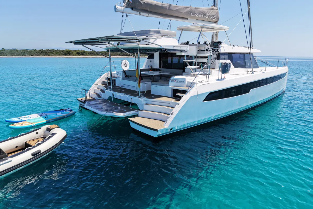 Sonea, a Leopard 50 catamaran at Općina Sukošan, Croatia
