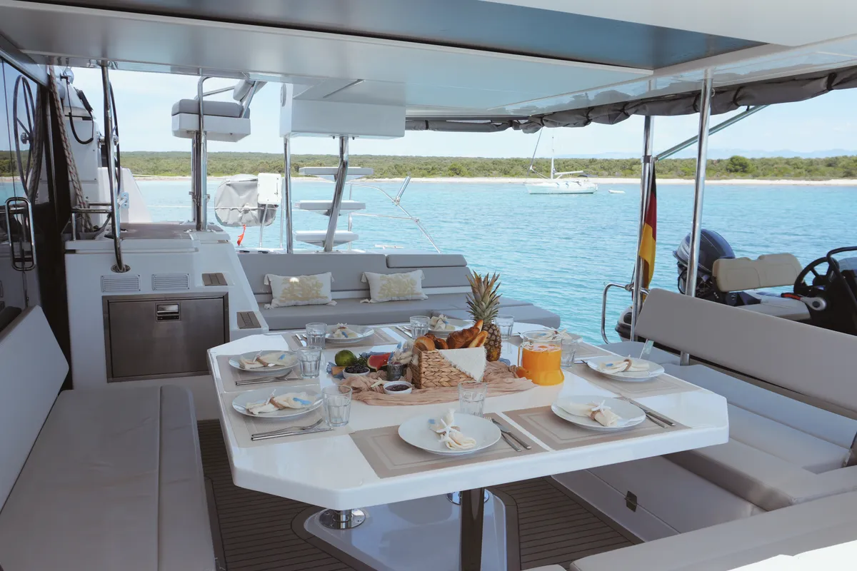 Sonea, a Leopard 50 catamaran at Općina Sukošan, Croatia