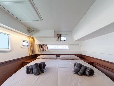 Cabin on Frangy, a Lagoon 42 catamaran at Capo d'Orlando, Italy