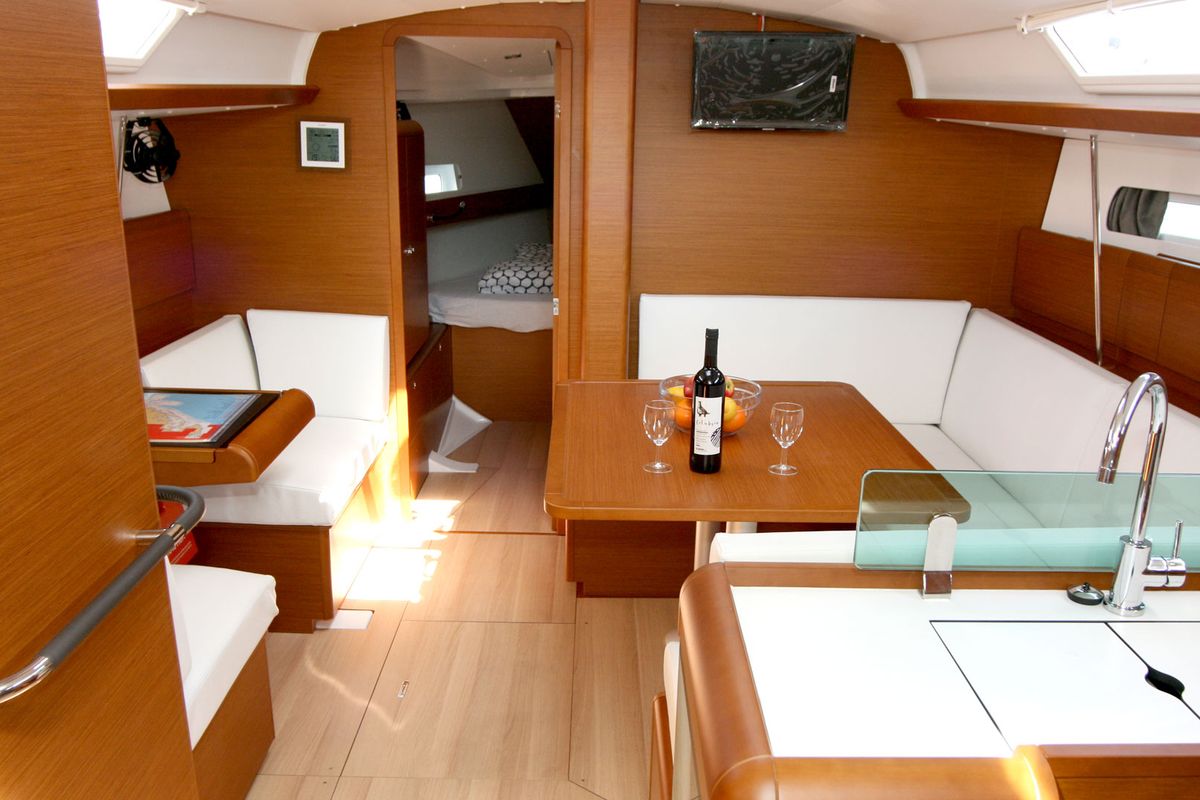 Head on Mira, a Jeanneau Sun Odyssey 419 sailboat at Grad Pula, Croatia