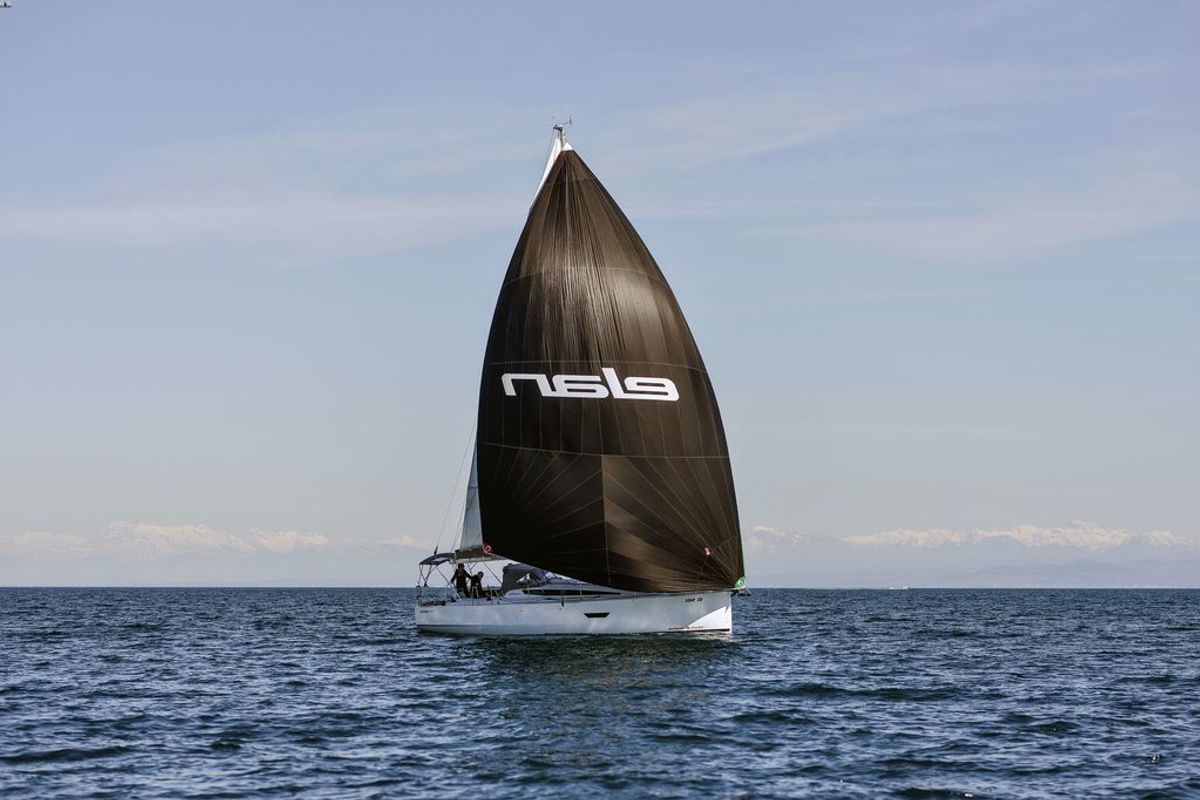 Exterior view of Cooper, a Elan E4 sailboat at Zadar, Croatia