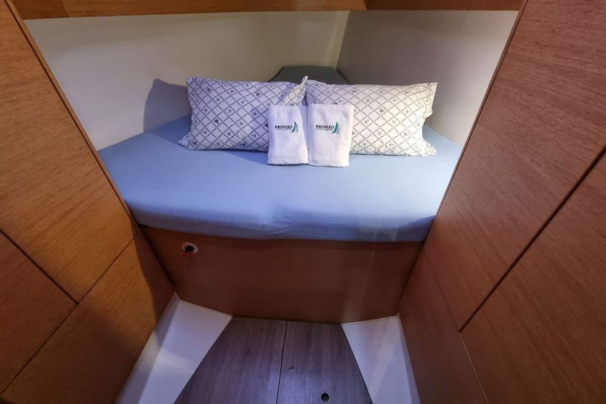 Cabin on Cooper, a Elan E4 sailboat at Zadar, Croatia