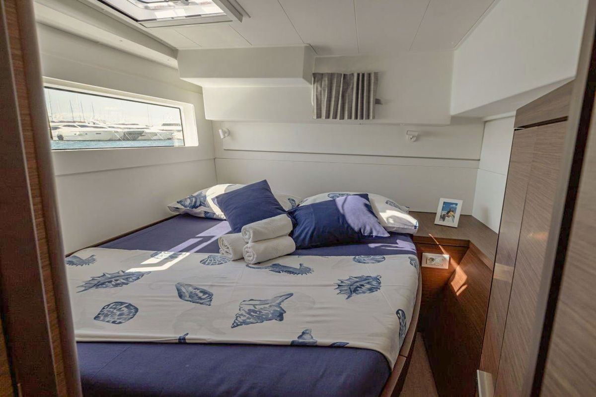 Cabin on Sailor Moon, a Lagoon 40 catamaran at Dubrovnik, Croatia