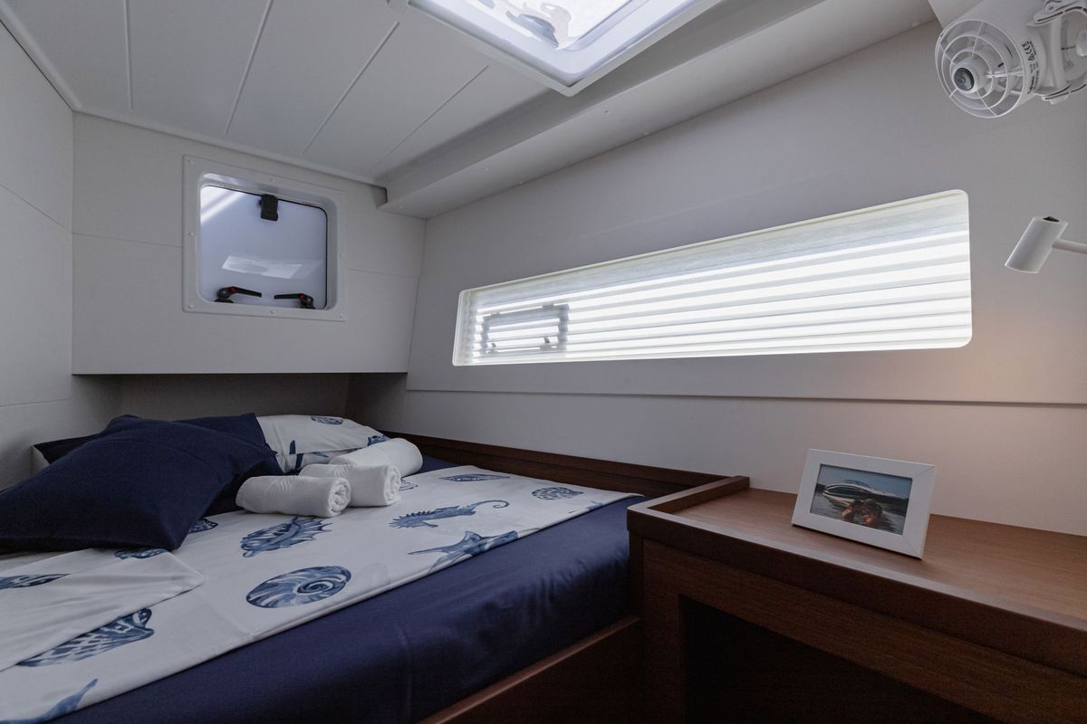 Cabin on Sailor Moon, a Lagoon 40 catamaran at Dubrovnik, Croatia