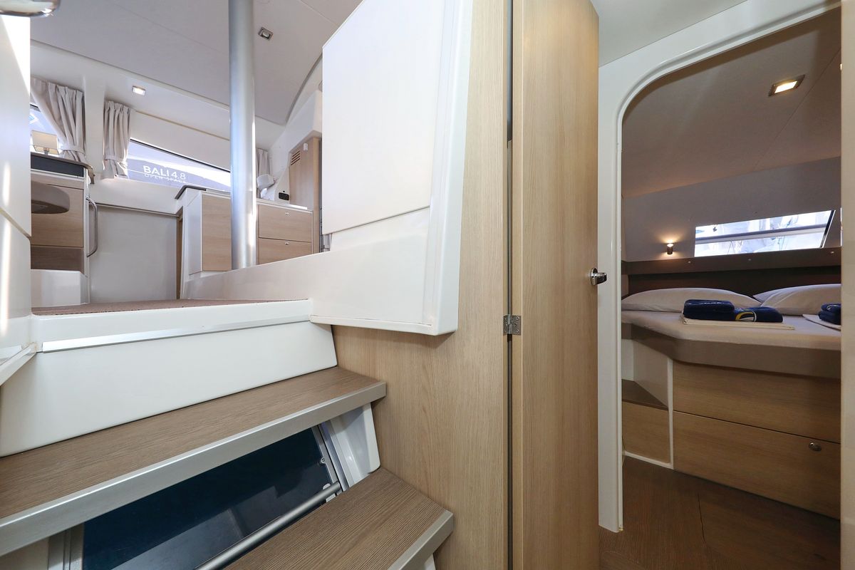 Cabin on Indigo Star, a Bali 4.0 catamaran at Općina Rogoznica, Croatia