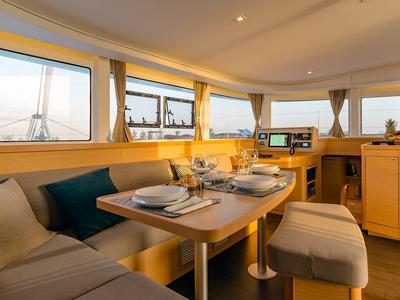 Salon of Alphonse, a Lagoon 42 catamaran at Seychelles, Mahe, Seychelles